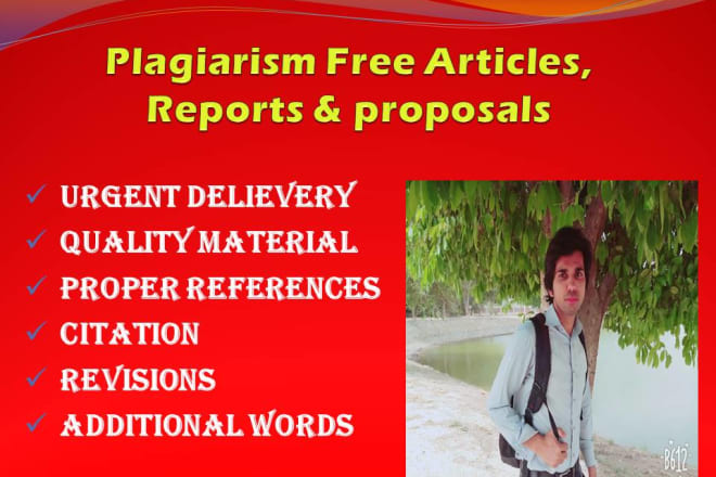 I will write plagiarism free scientific article report or proposal