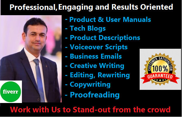 I will write product user manuals, articles, technical, software copywriting