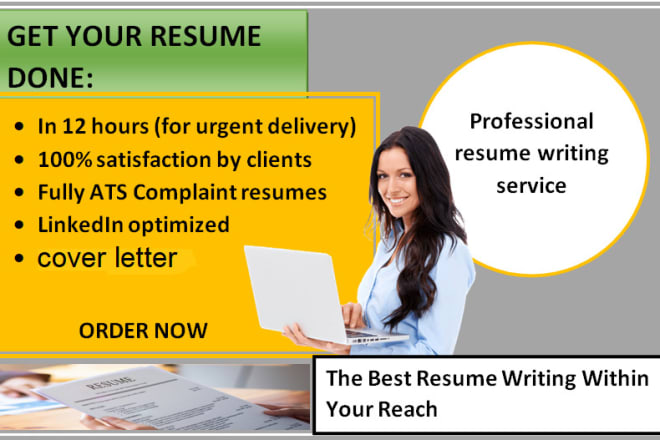 I will write professional resume writing services
