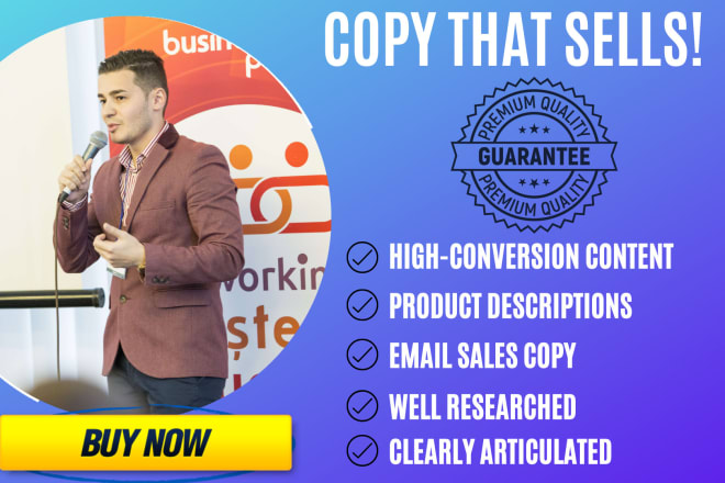 I will write sales copy that converts like a pro