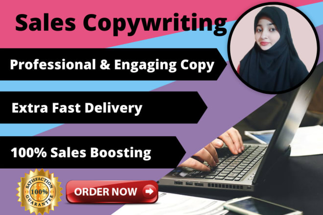 I will write sales copy using sales copywriting techniques