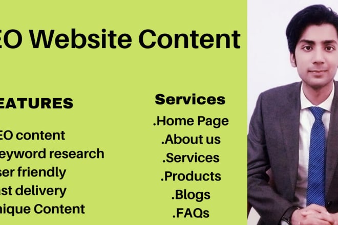 I will write website content or web content