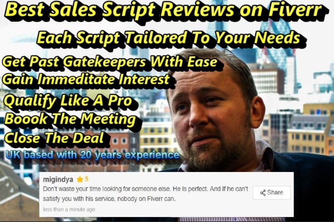 I will write you two winning sales scripts and explain in detail