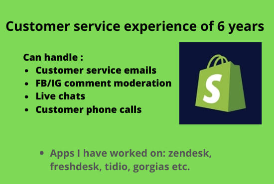 I will your shopify virtual assistant or customer service assistant