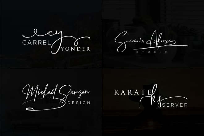 Our studio will design unique hand drawn signature logo