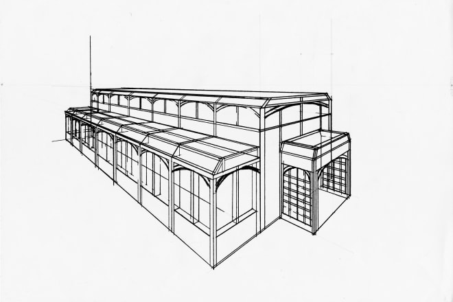 I will 2 point perspective building illustration