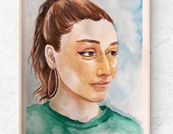 I will artistic portraits with watercolor techniques