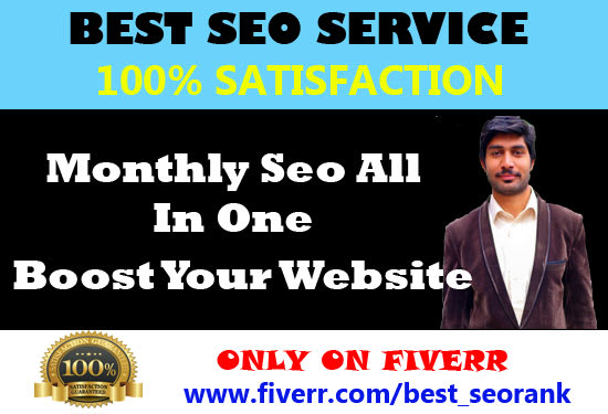 I will backlinks for your website with monthly SEO service no1