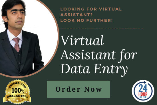 I will be virtual assistant for data entry, web research, copy paste work