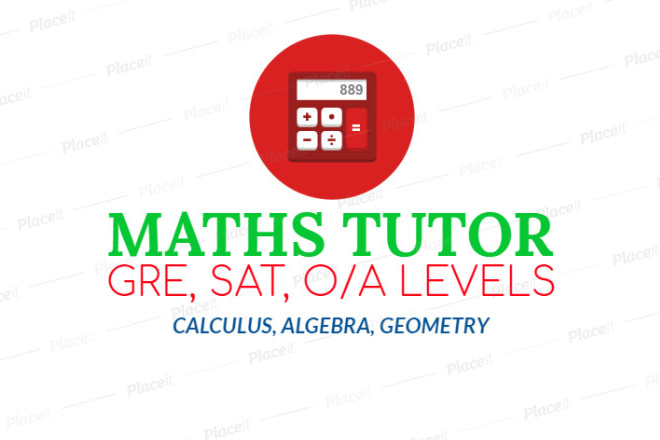 I will be your online tutor and a professional mentor for gre, sat, gmat mathematics