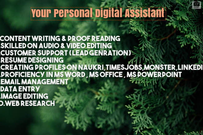 I will be your personal digital assistant