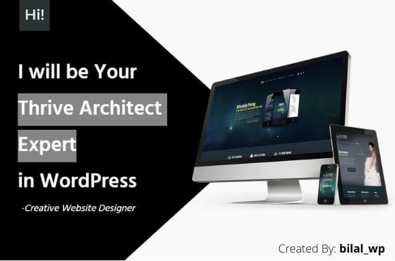 I will be your thrive architect expert in wordpress