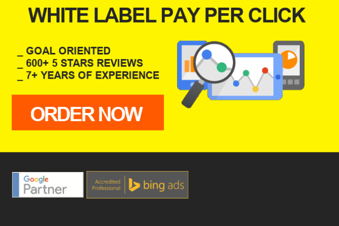I will be your white label PPC adwords, bing and amz expert