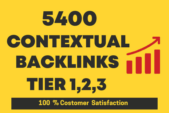 I will build 5400 contextual backlinks with tier link building