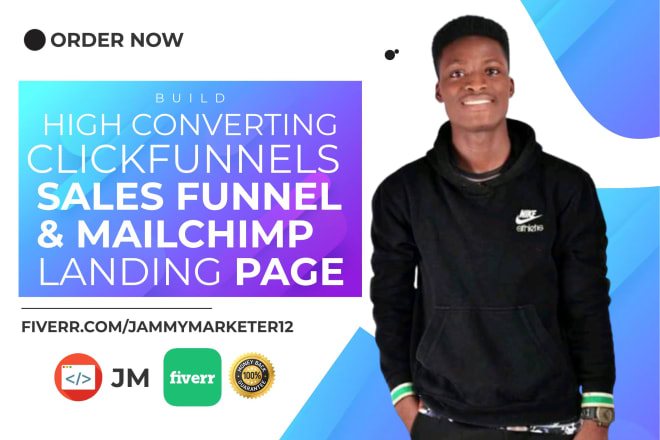 I will build high converting clickfunnels sales funnel and mailchimp landing page
