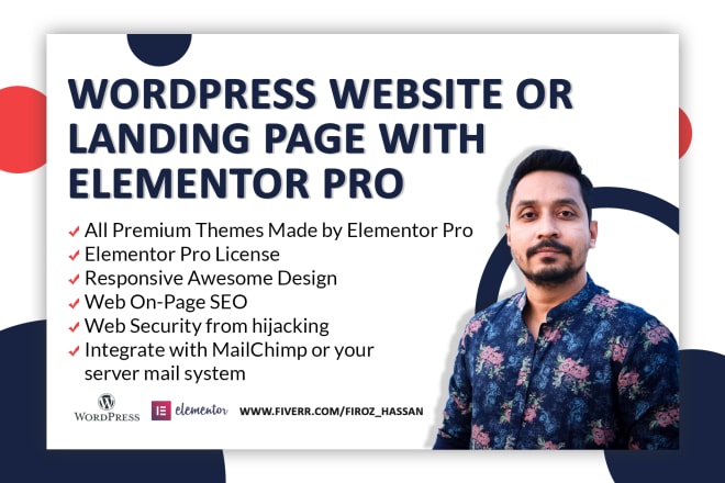 I will build wordpress landing page with elementor pro or divi