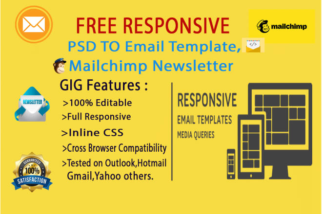 I will code responsive HTML email template