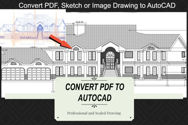 I will convert pdf to autocad, jpg drawing or sketch to autocad dwg