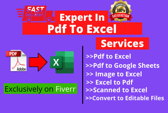 I will convert pdf to excel or spreadsheet in 24 hours