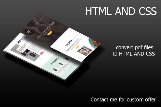I will convert UI UX pdf to HTML and CSS