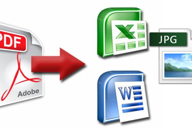 I will convert your pdf file to word or exel in one dollar only
