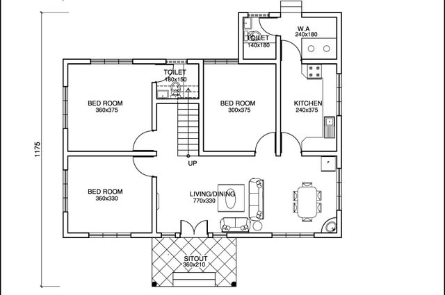 I will create 2d house plan