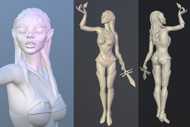 I will create 3d model or sculpt awesome characters