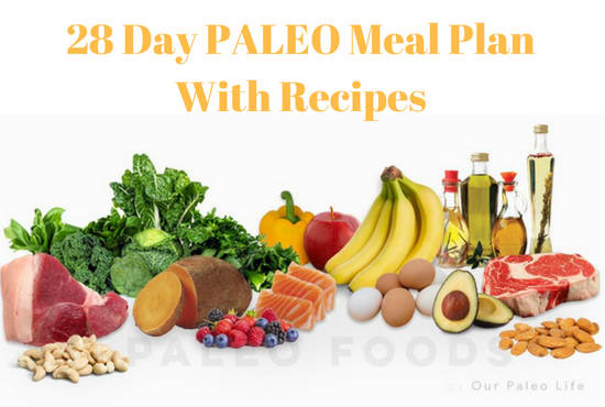 I will create a 28 day paleo diet meal plan with recipes