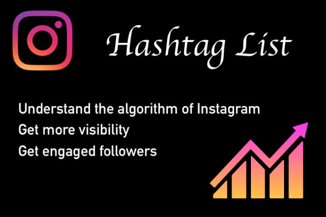 I will create a custom hashtag list to increase your visibility