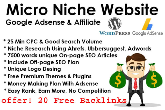 I will create a high profit micro niche website