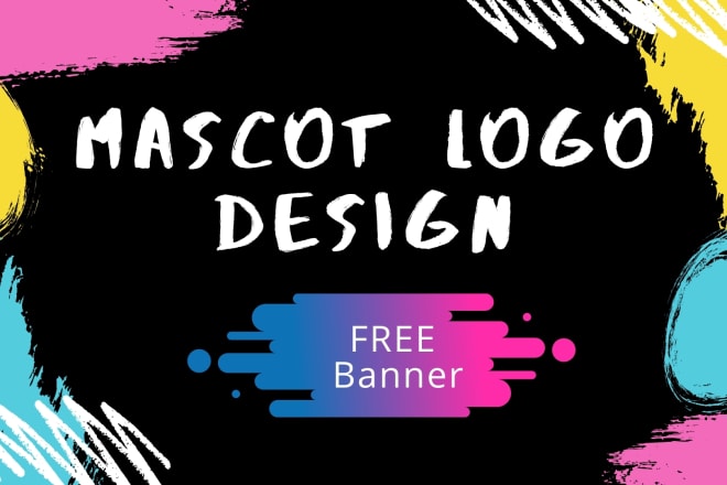 I will create a mascot business logo design with free banner