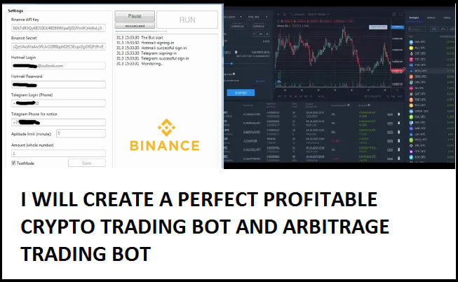 I will create a profitable crypto trading bot,arbitrage trading bot