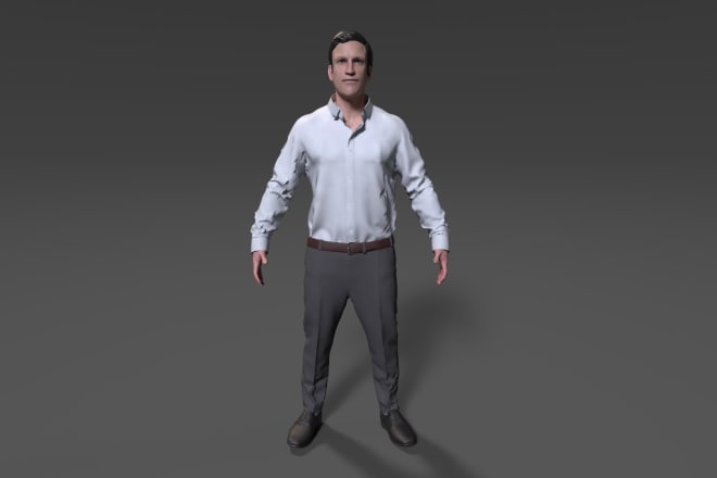 I will create a realistic 3d human character model for you and rig
