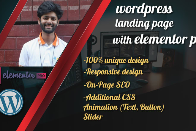 I will create a wordpress landing page with elementor pro