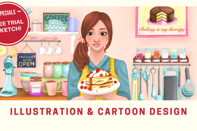 I will create amazing illustration and cartoon characters