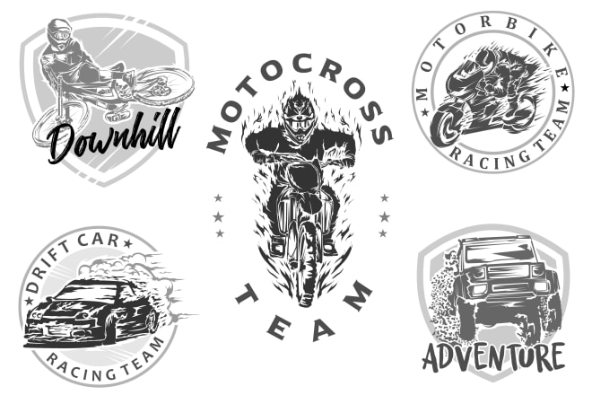 I will create amazing racing, motocross, car sport vector logo