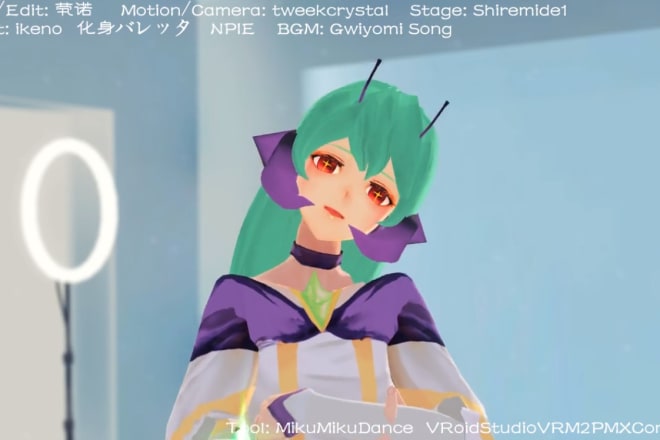 I will create an 3d anime vroid avatar or mmd model for you