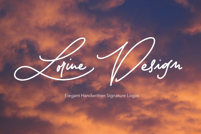 I will create an elegant handwritten hand lettering signature logo