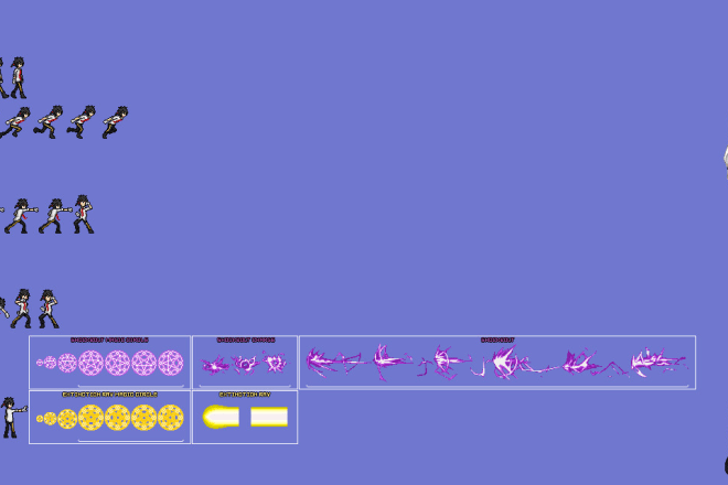 I will create an original 8 animation sprite sheet based on a given sprite
