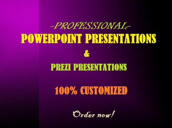 I will create and design powerpoint and prezi presentations