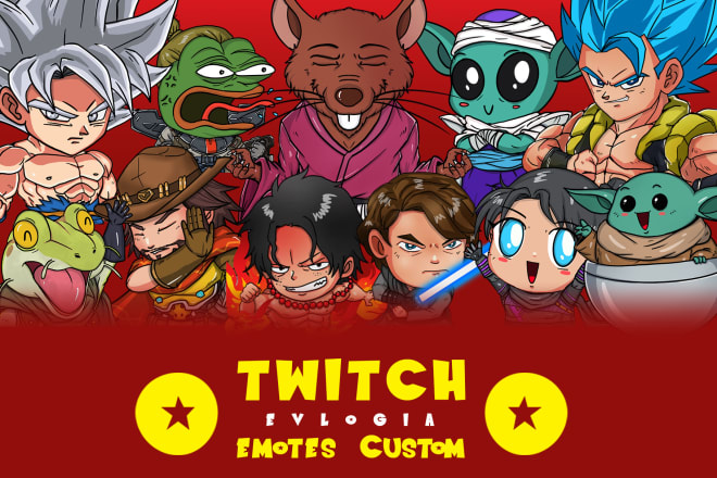 I will create awesome custom twitch emotes or sub badges