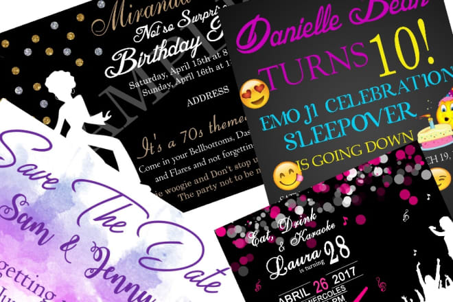 I will create birthday or event or wedding invite or flyer design