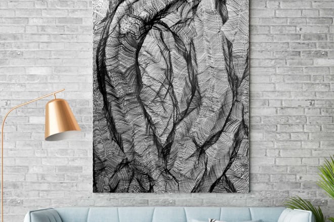 I will create canvas wall art mockup and design