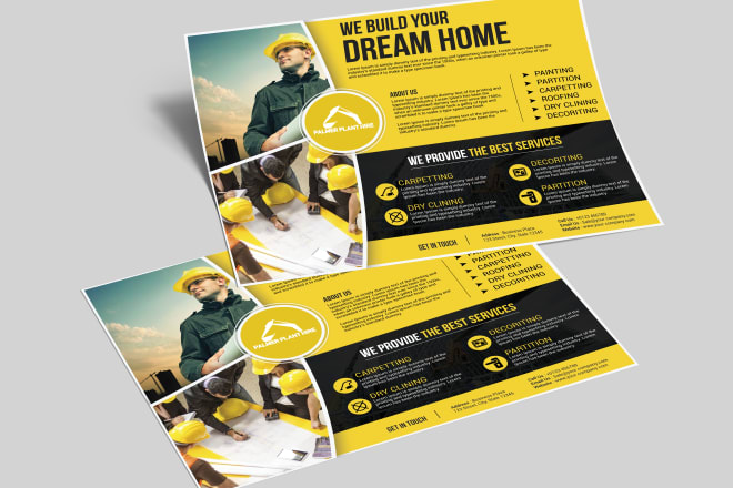 I will create construction flyer in very short time