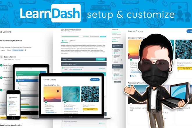 I will create custom elearning website with learndash and elementor