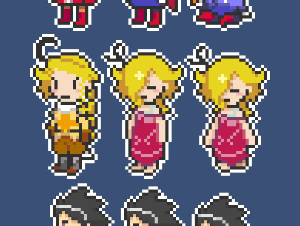 I will create custom pixel art sprites of your characters