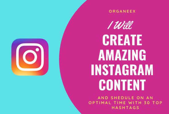 I will create, customize and schedule instagram posts on an optimal time monthly basis