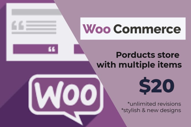 I will create ecommerce products store in woocommerce wp
