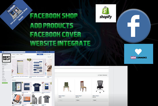 I will create facebook store or shop also sync shopify woocommerce