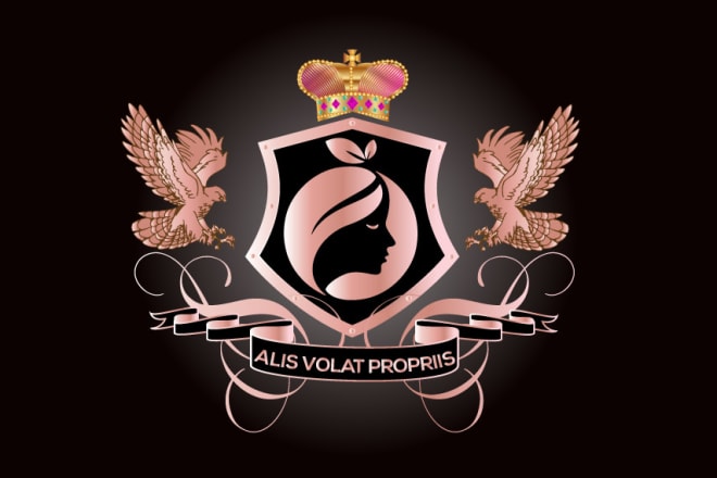 I will create heraldic family crest coat of arms logo